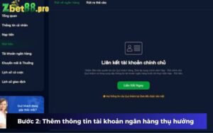 Bước 2: Thêm thông tin tài khoản ngân hàng thụ hưởng 